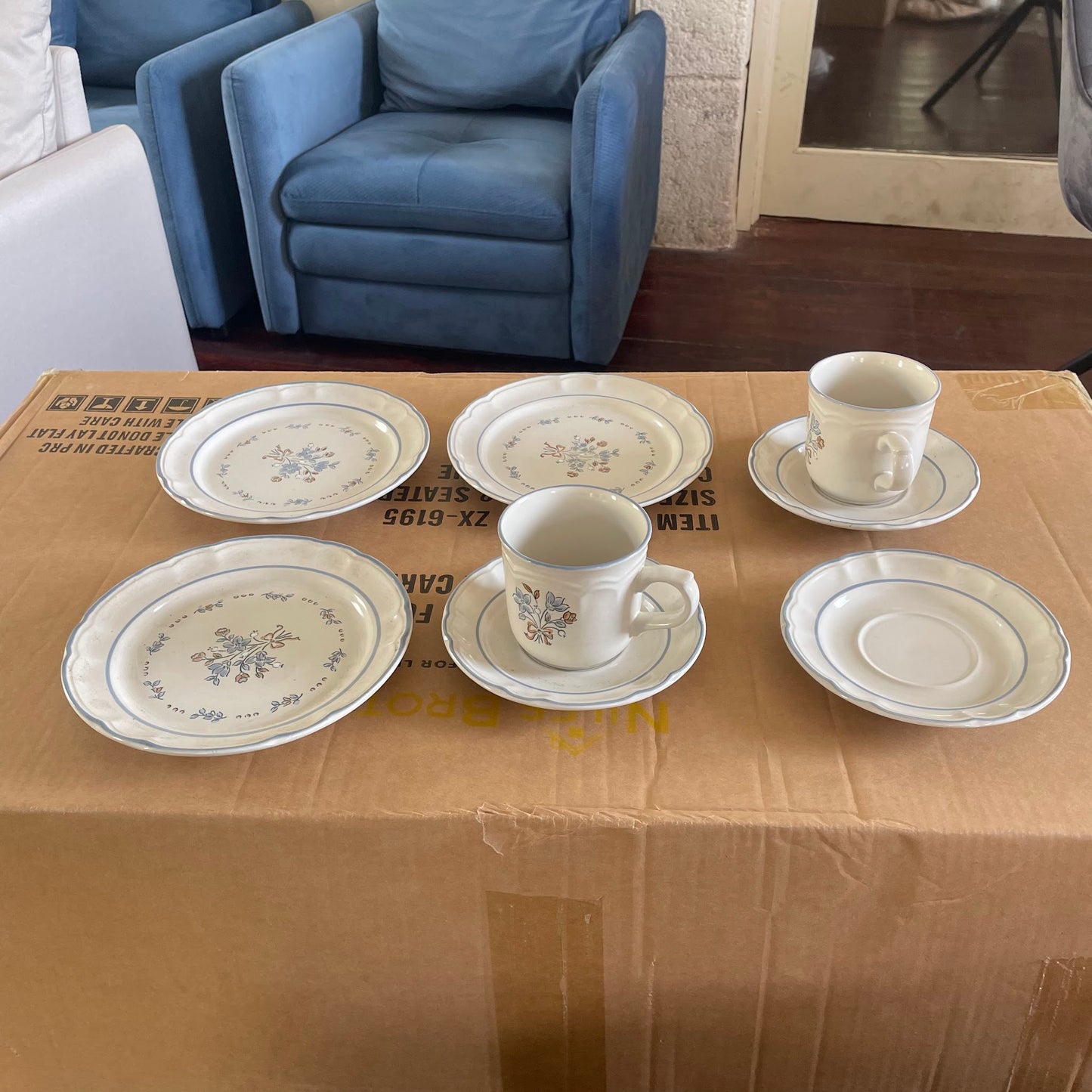 2 Floral Dinner Plates
