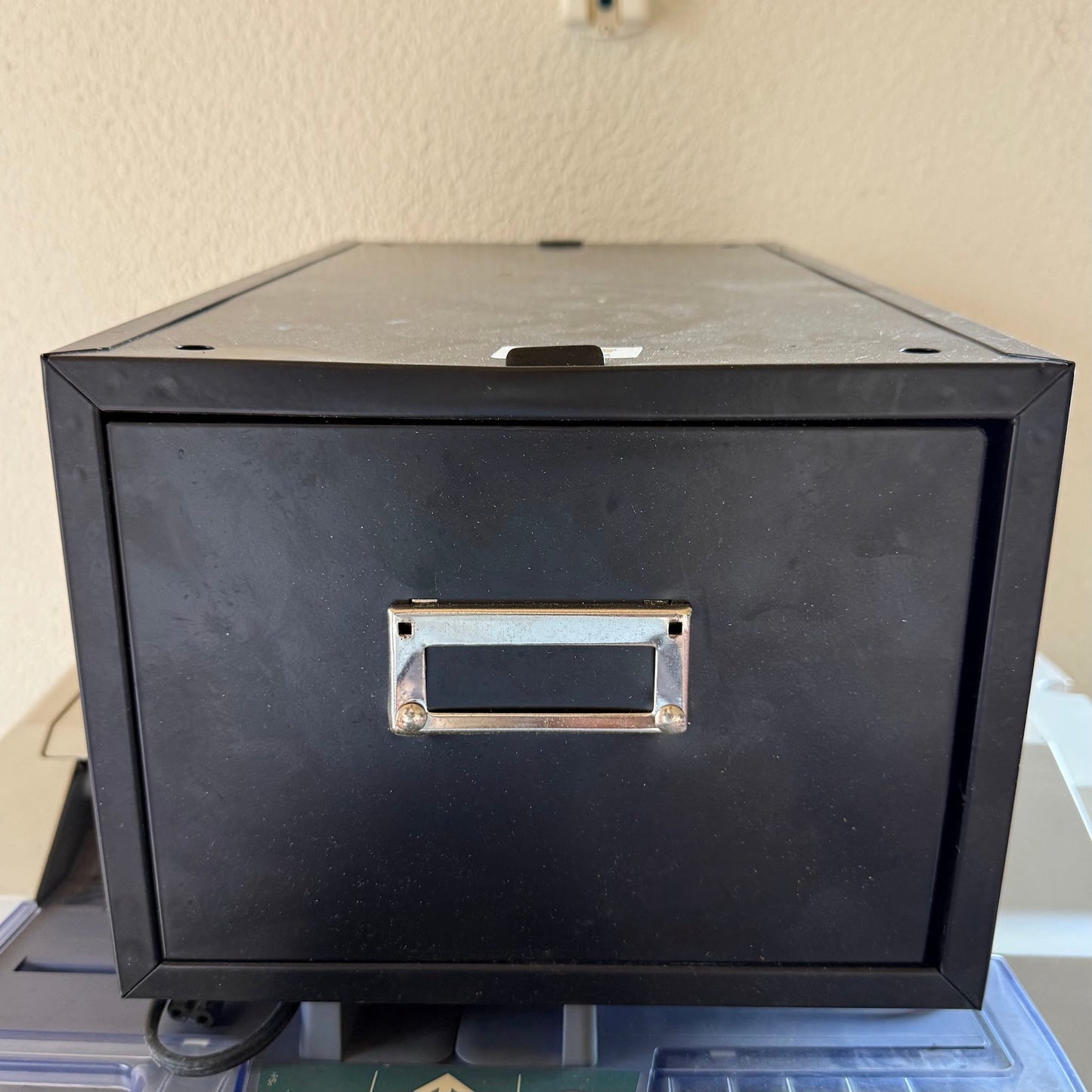Black Metal Storage Drawer