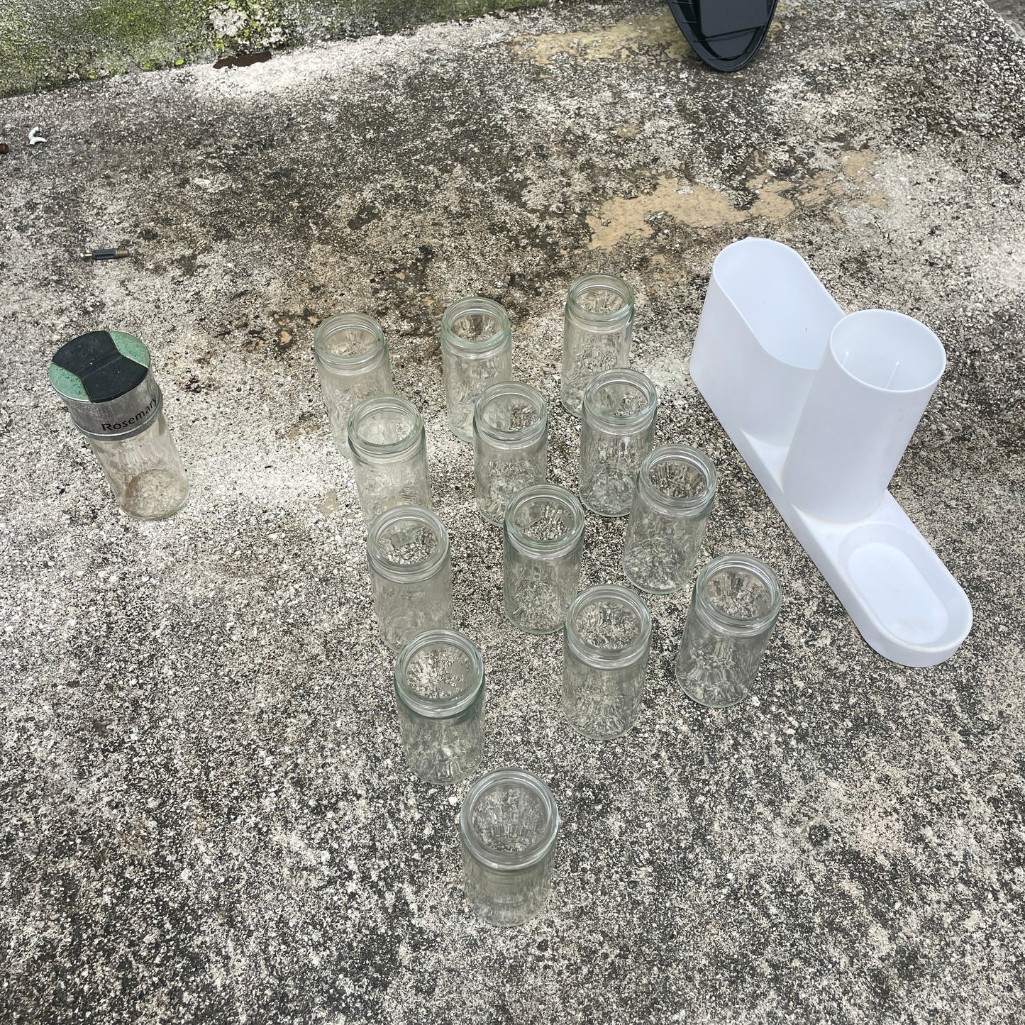 Assorted Clear Glass Jars