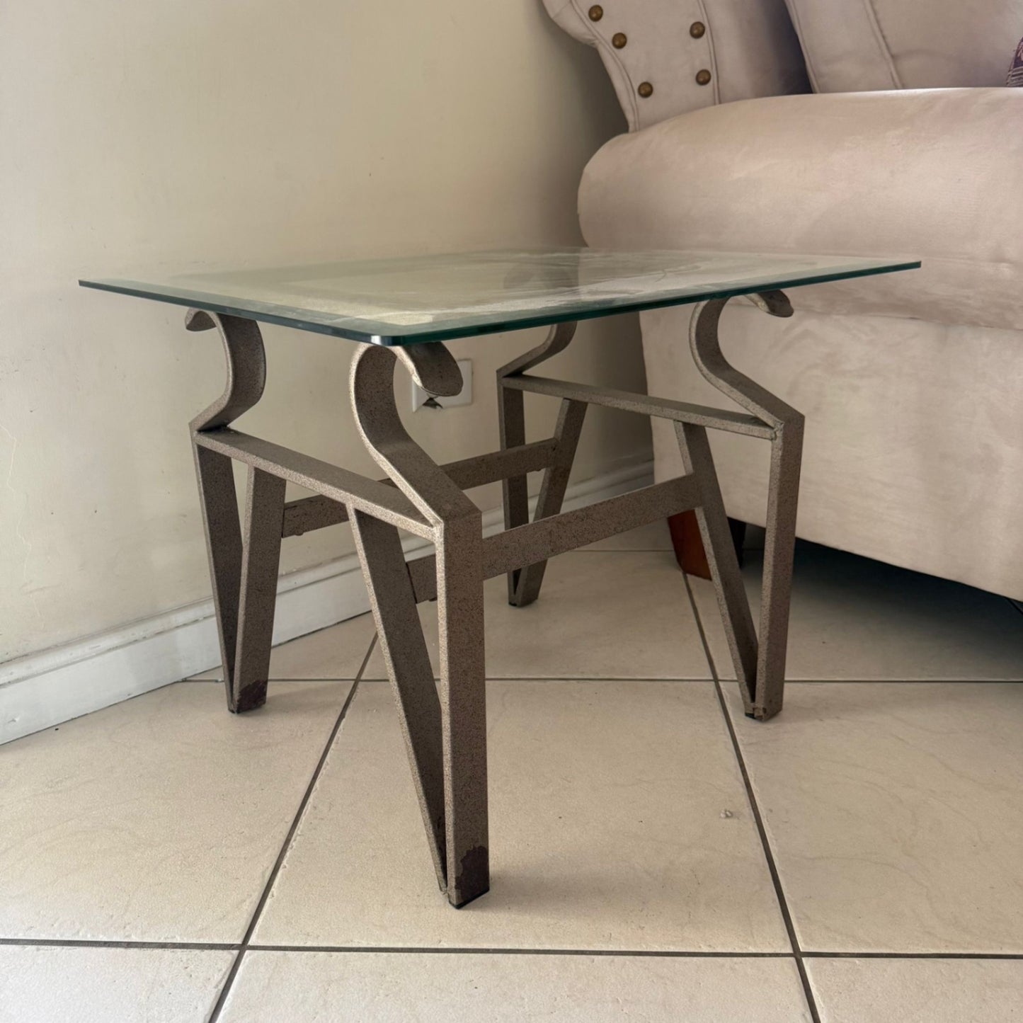 Square Glass Top Coffee Table