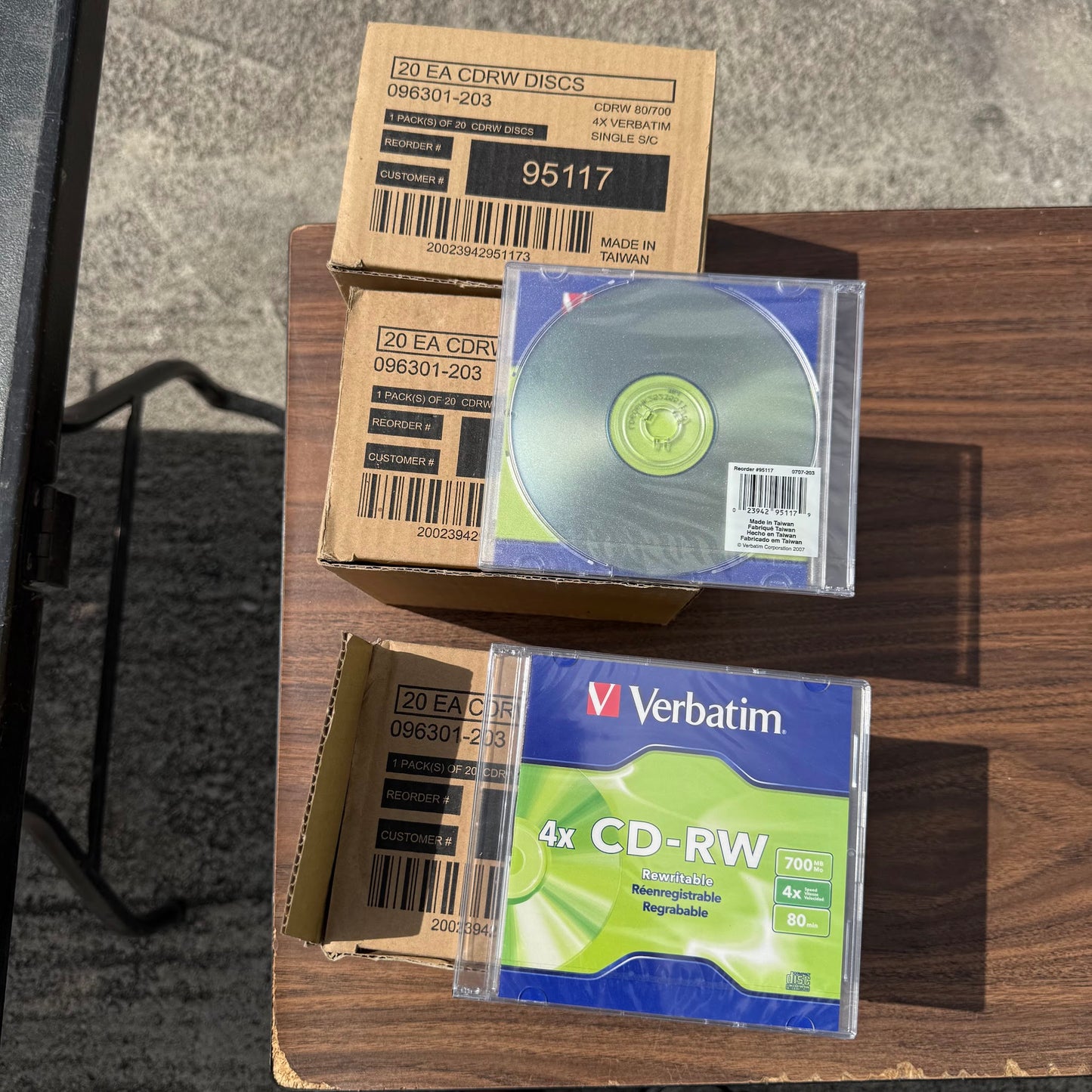 3 Boxes of Verbatim 4x 700MB 80min Rewritable CD-RW Discs