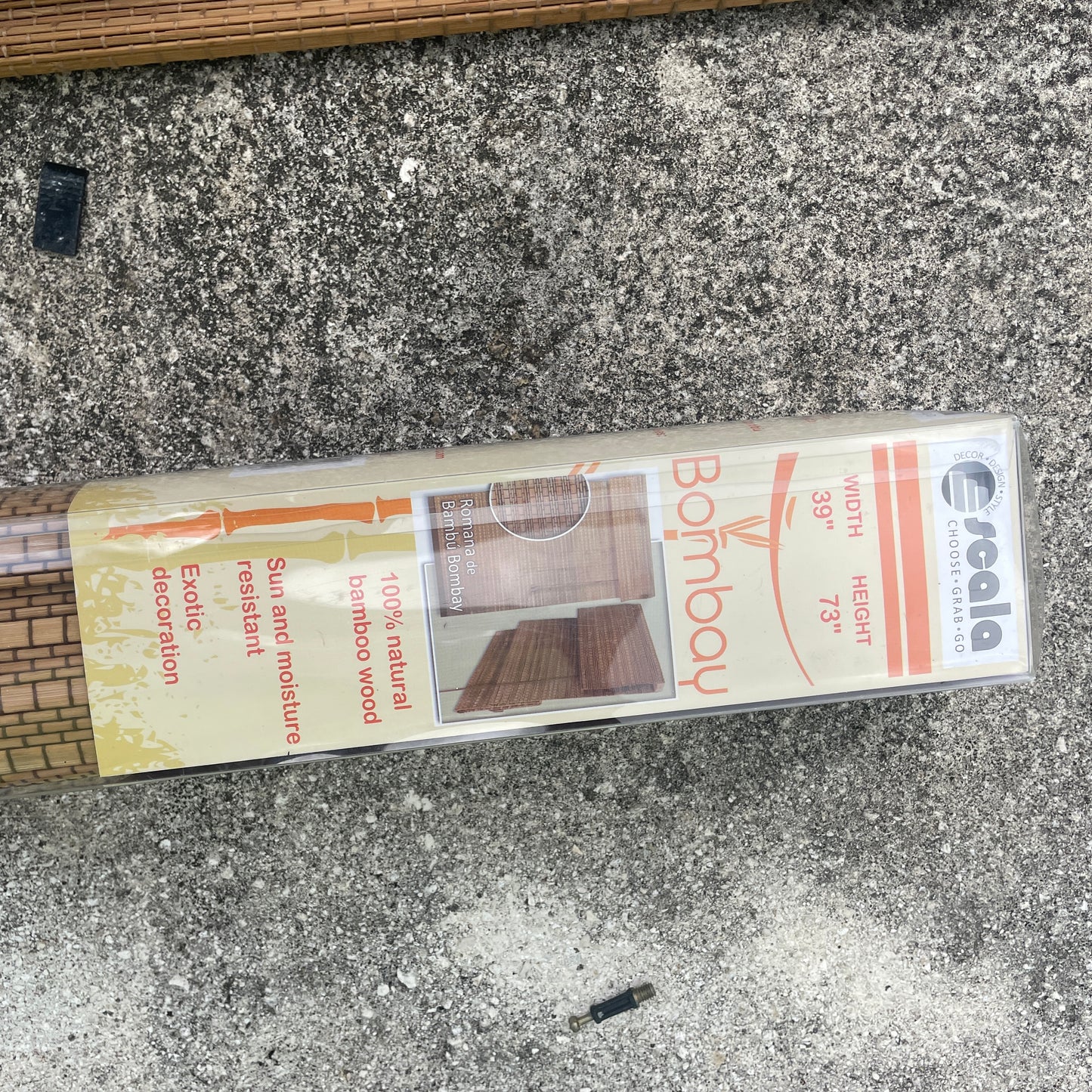3 Escala Bombay Bamboo Roll-Up Blinds