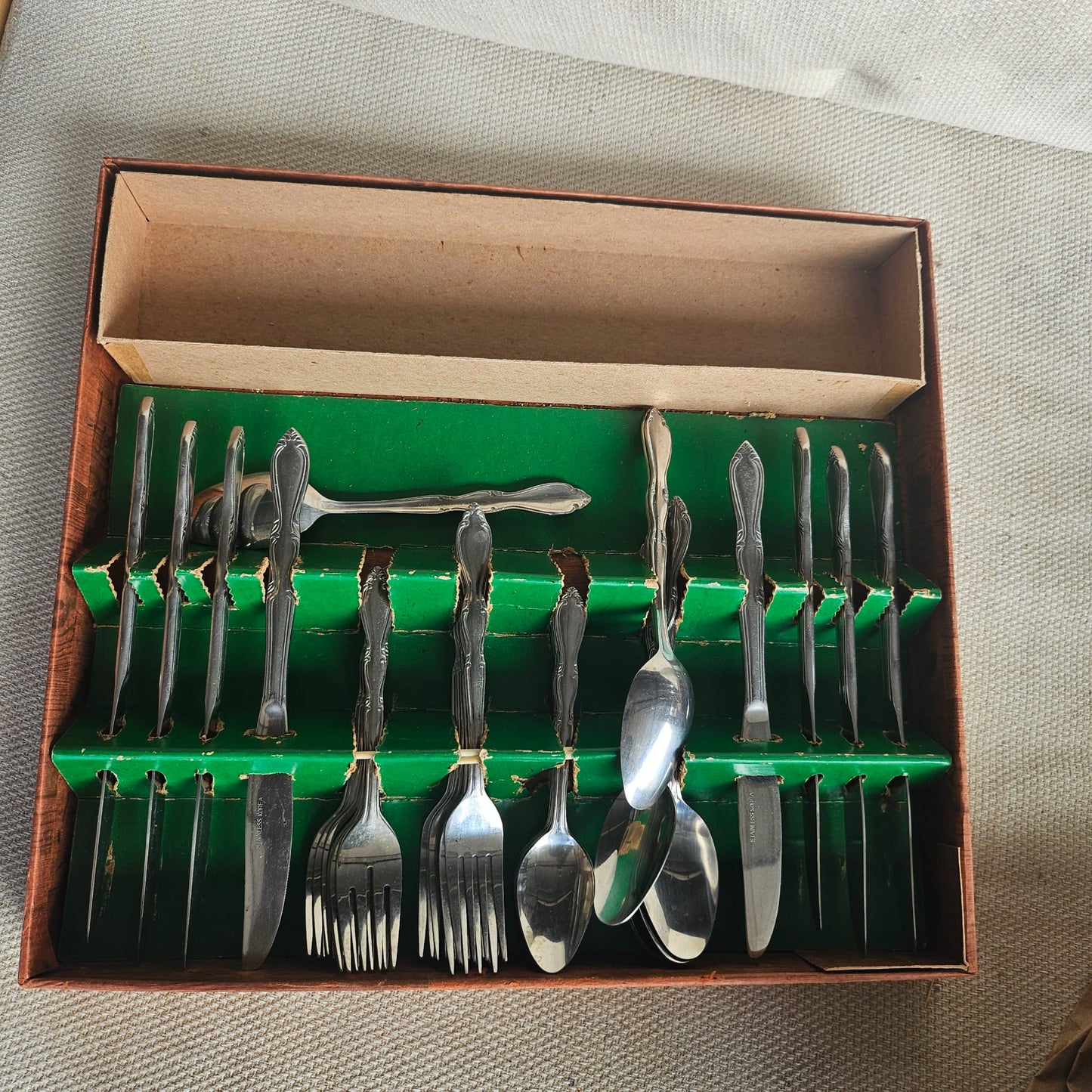 35-Piece Stainless Ornate Handle Flatware Set