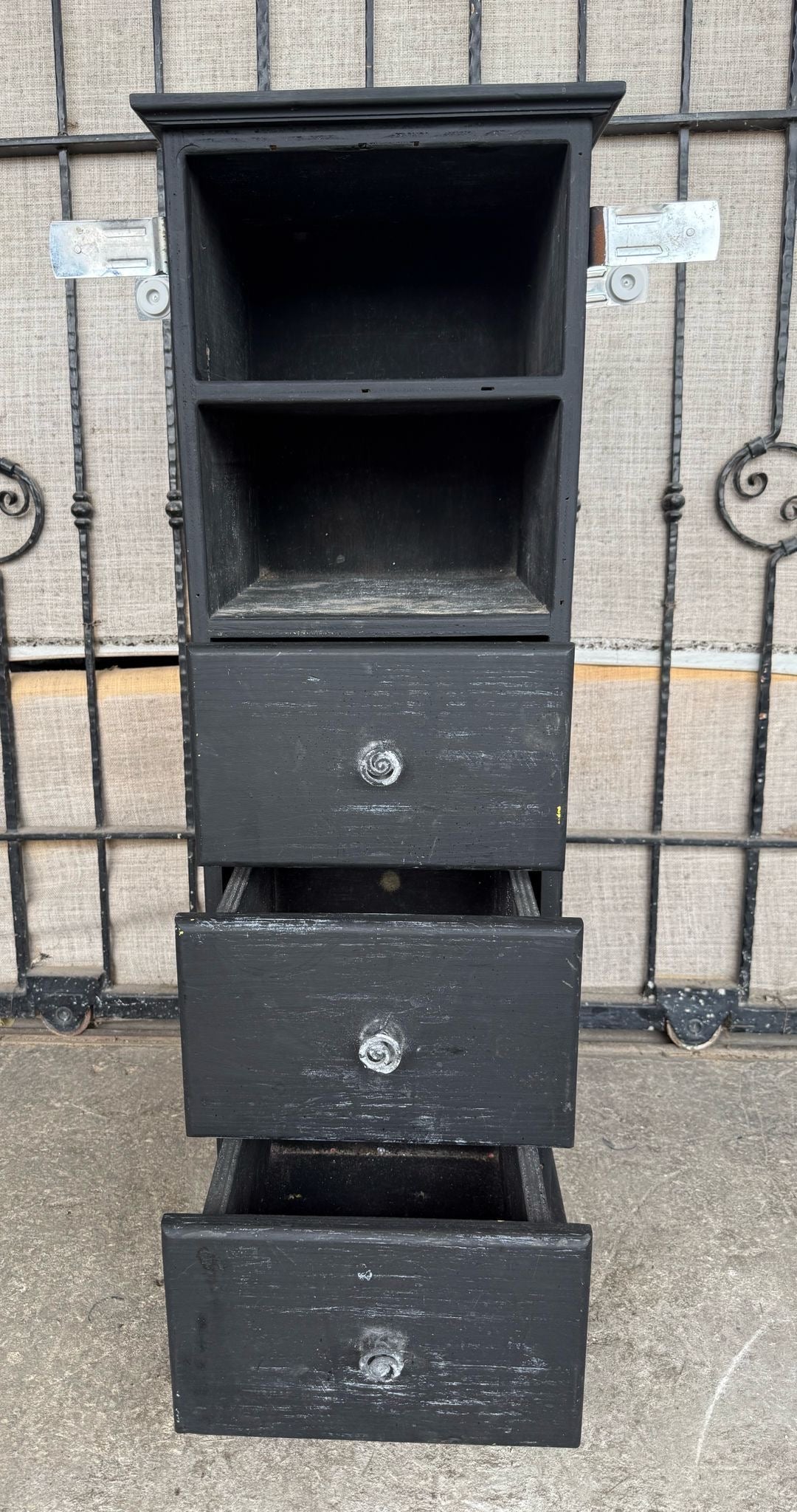 43”H x 14”D x 15”W Solid Wooden Drawers/Shelve Unit
