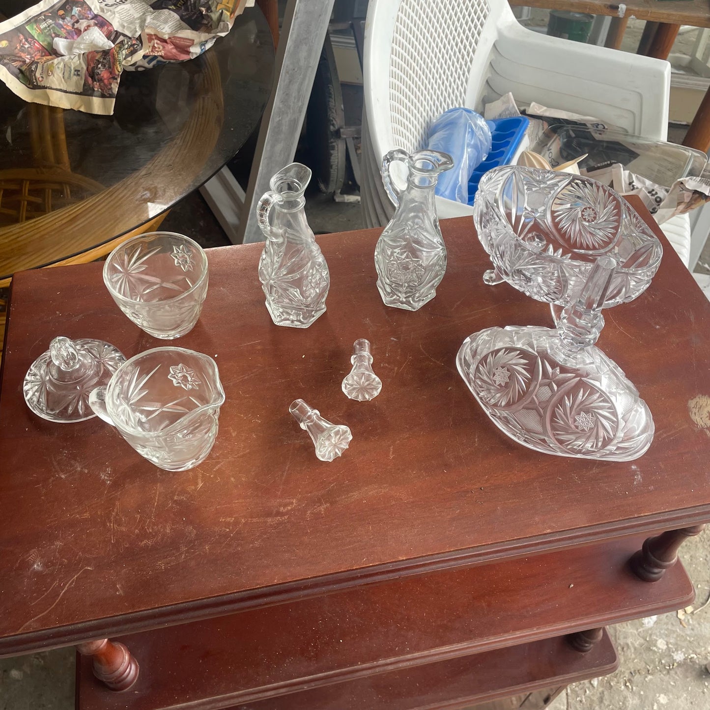 Assorted Cut Glass Tableware Collection
