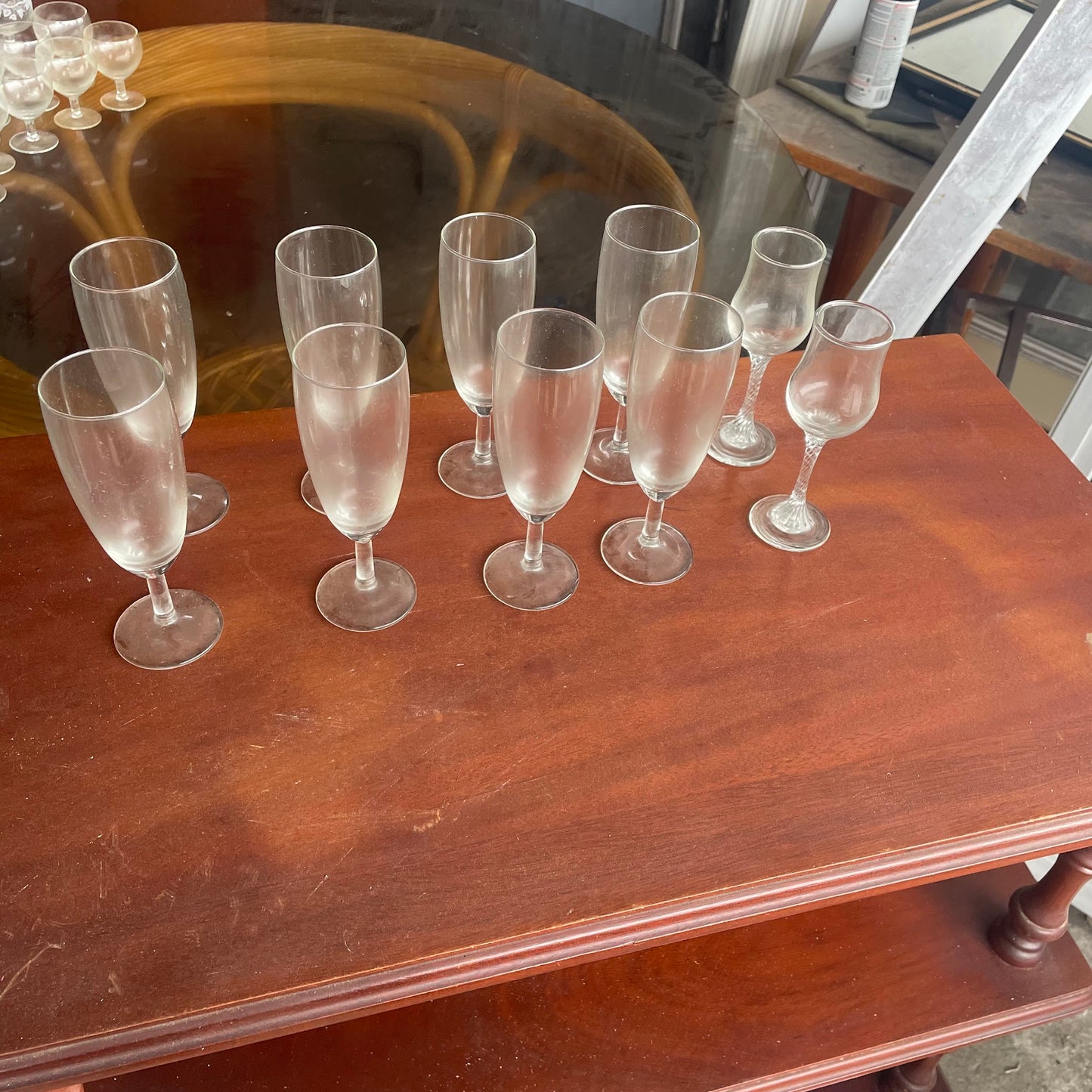 Clear Glass Champagne Flutes
