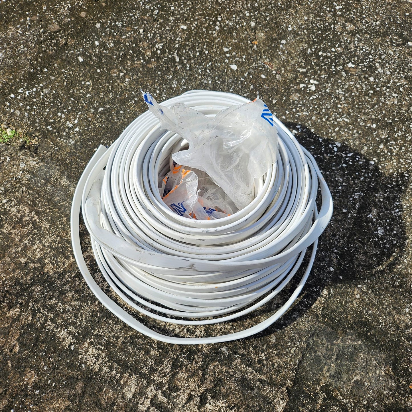 Coiled White Electrical Cable #2