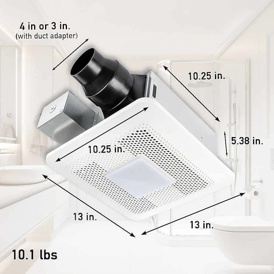 Panasonic WhisperRemodel DC 0.8-Sone 110-CFM White Lighted Bathroom Ventilator Fan (ENERGY STAR Certified)