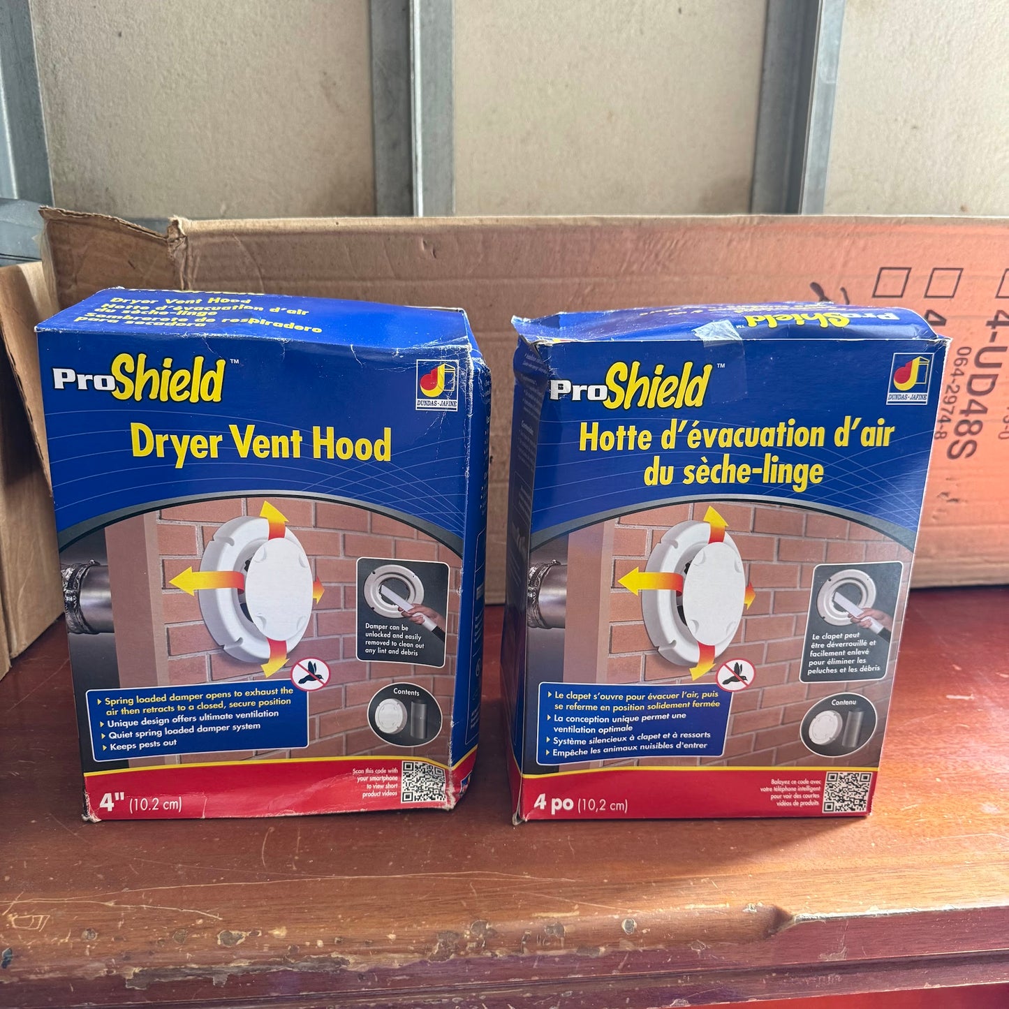 Set of 2 ProShield 4 inch Dryer Vent Hoods