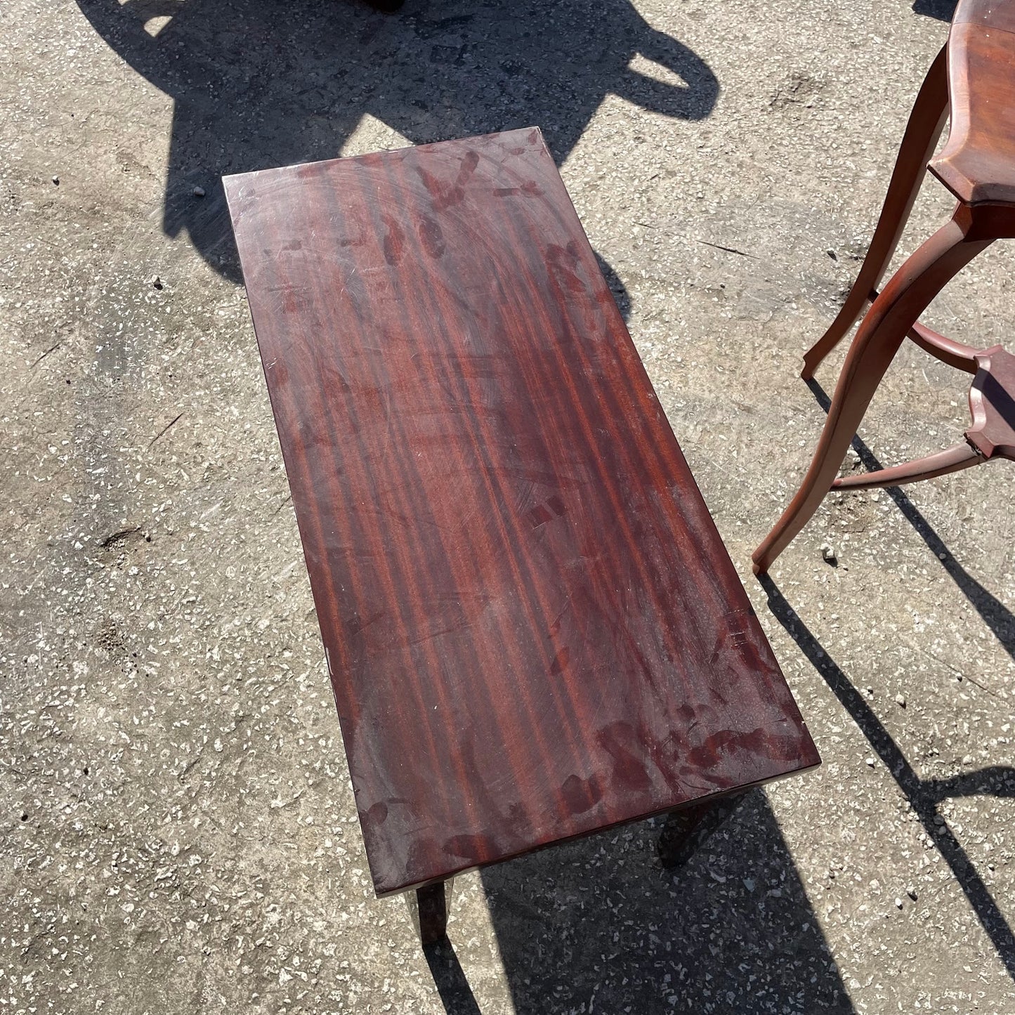 Vintage Mahogany Finish Rectangular Coffee Table