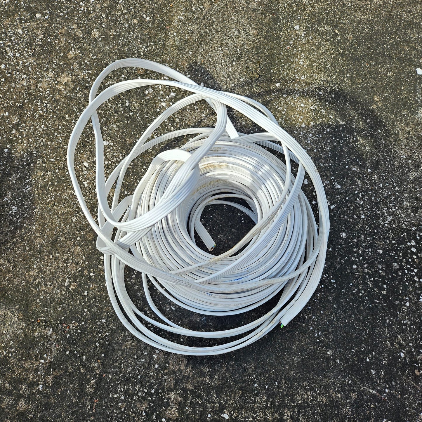 White Electrical Cable Coil