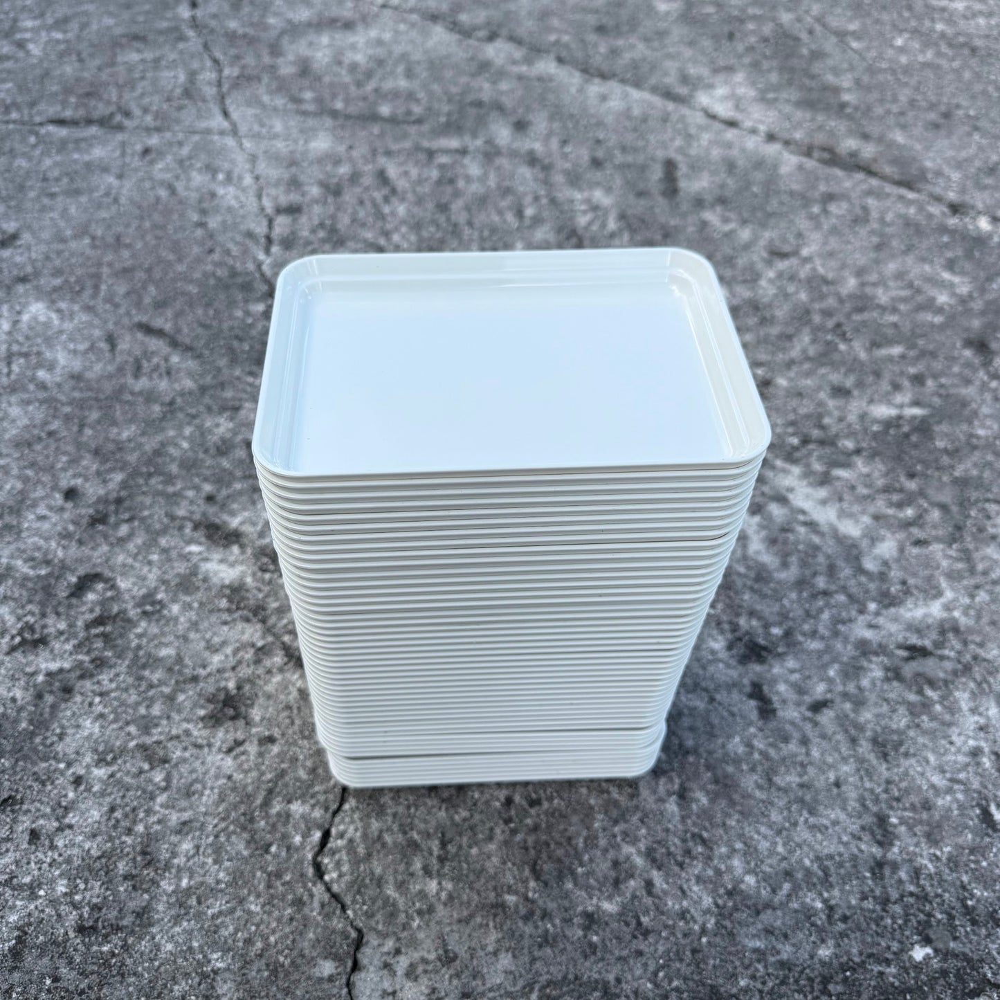 White Rectangular Trays