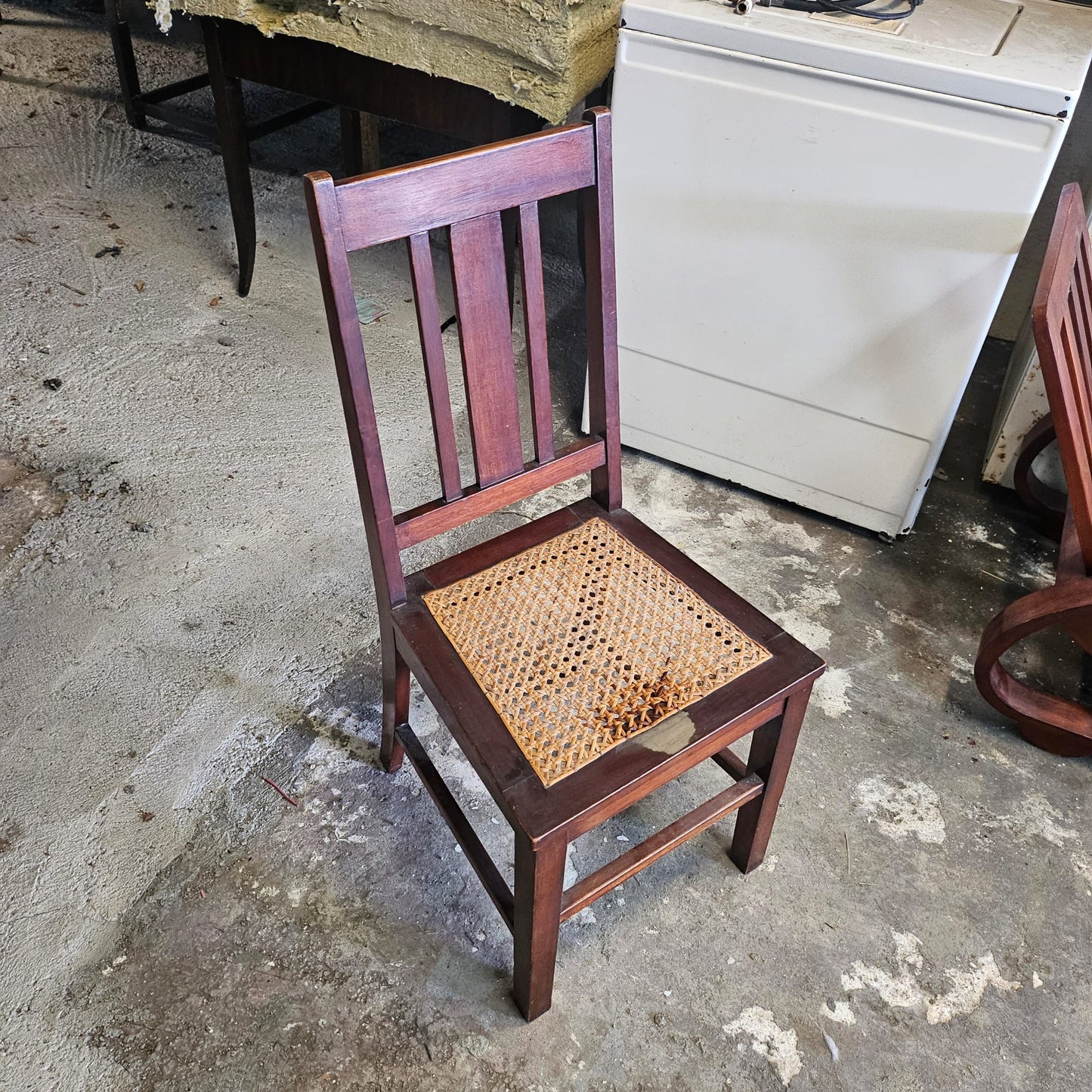Wooden Cane Seat Chair