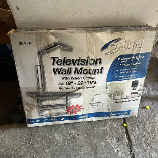19”- 27” Orbital Television Wall Mount w/ Vision Clamp (Capacity 130 lbs)- Model 22499