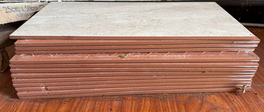 13 Beige Ceramic Tiles 25cm x 50cm