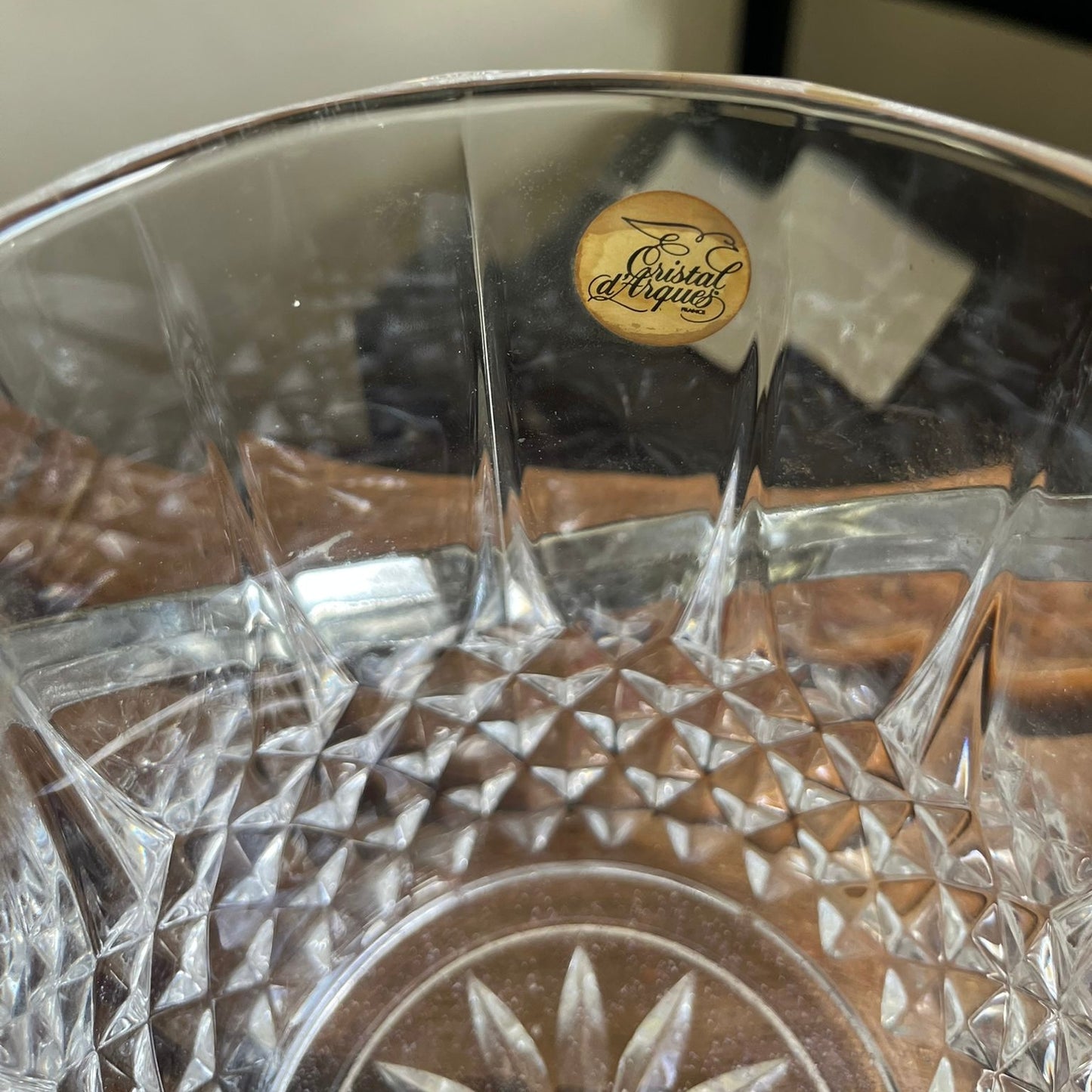 Set of 6 Crystal Champagne Glasses + Ice Bucket