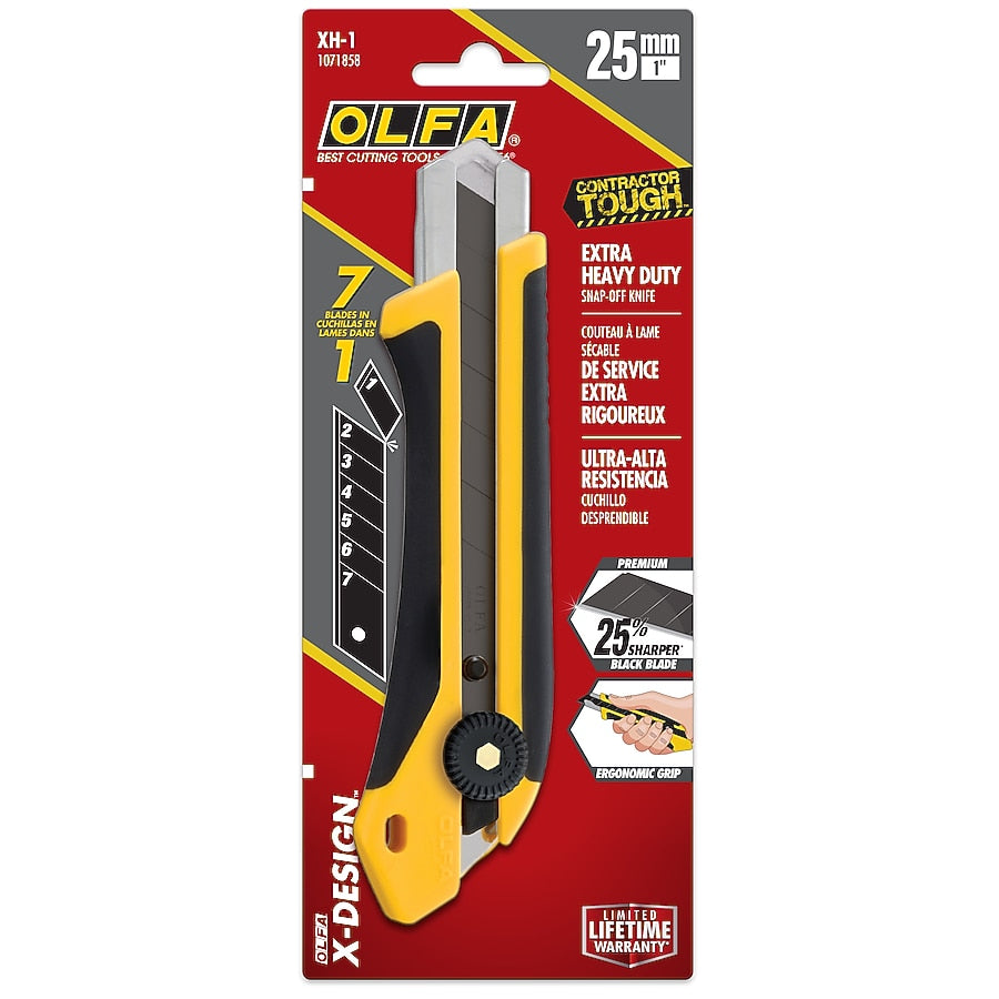OLFA 25mm 1 -Blade Retractable Utility Knife (with Snap-Off Blade)