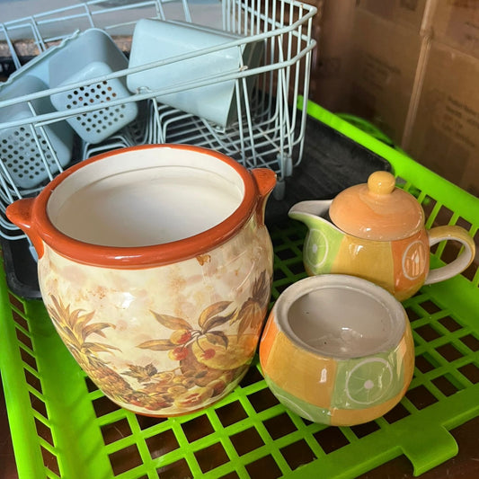 7 Assorted Glasses/Mugs + 3 Piece Ceramic Set
