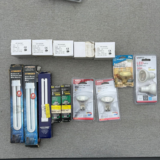 15 Assorted Bulbs + Assorted Bulbs + Fuses + Light Switch