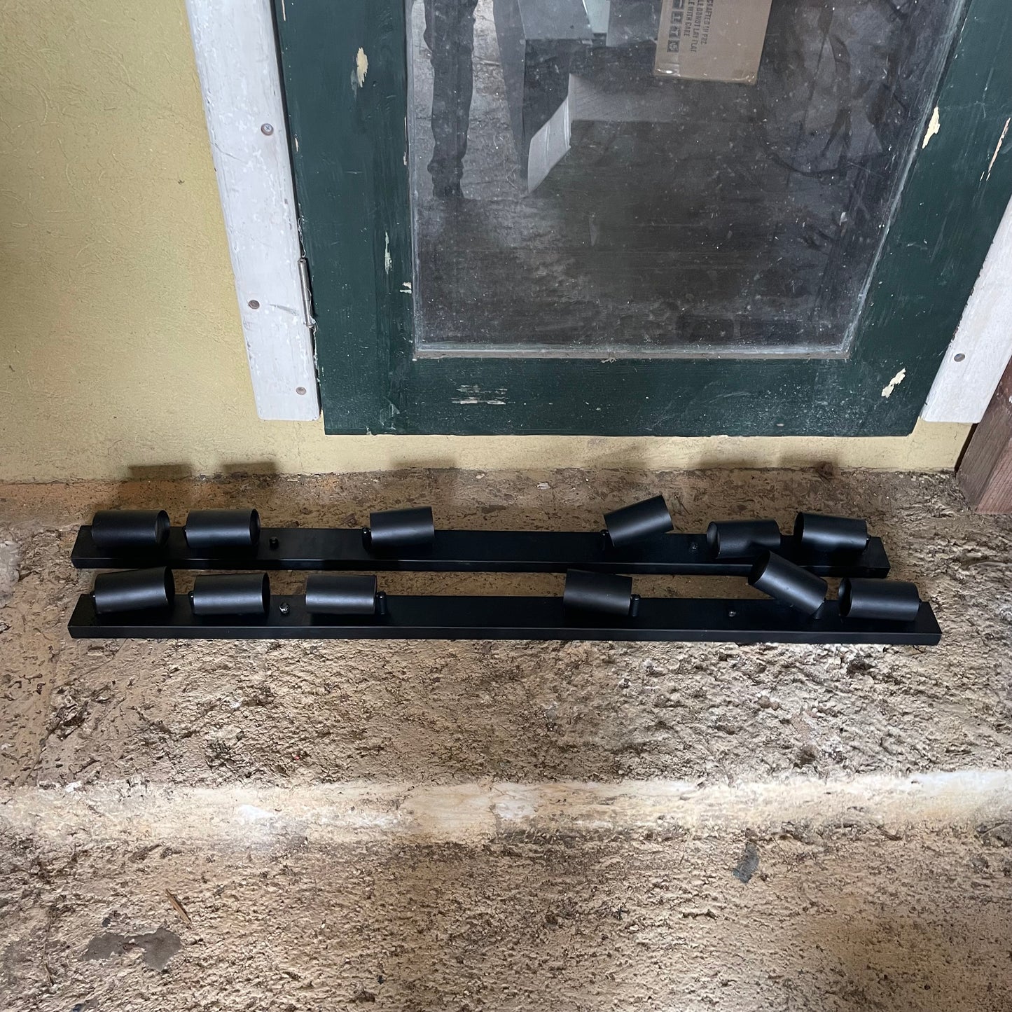 2 Black 3-Light Track Lighting Fixtures