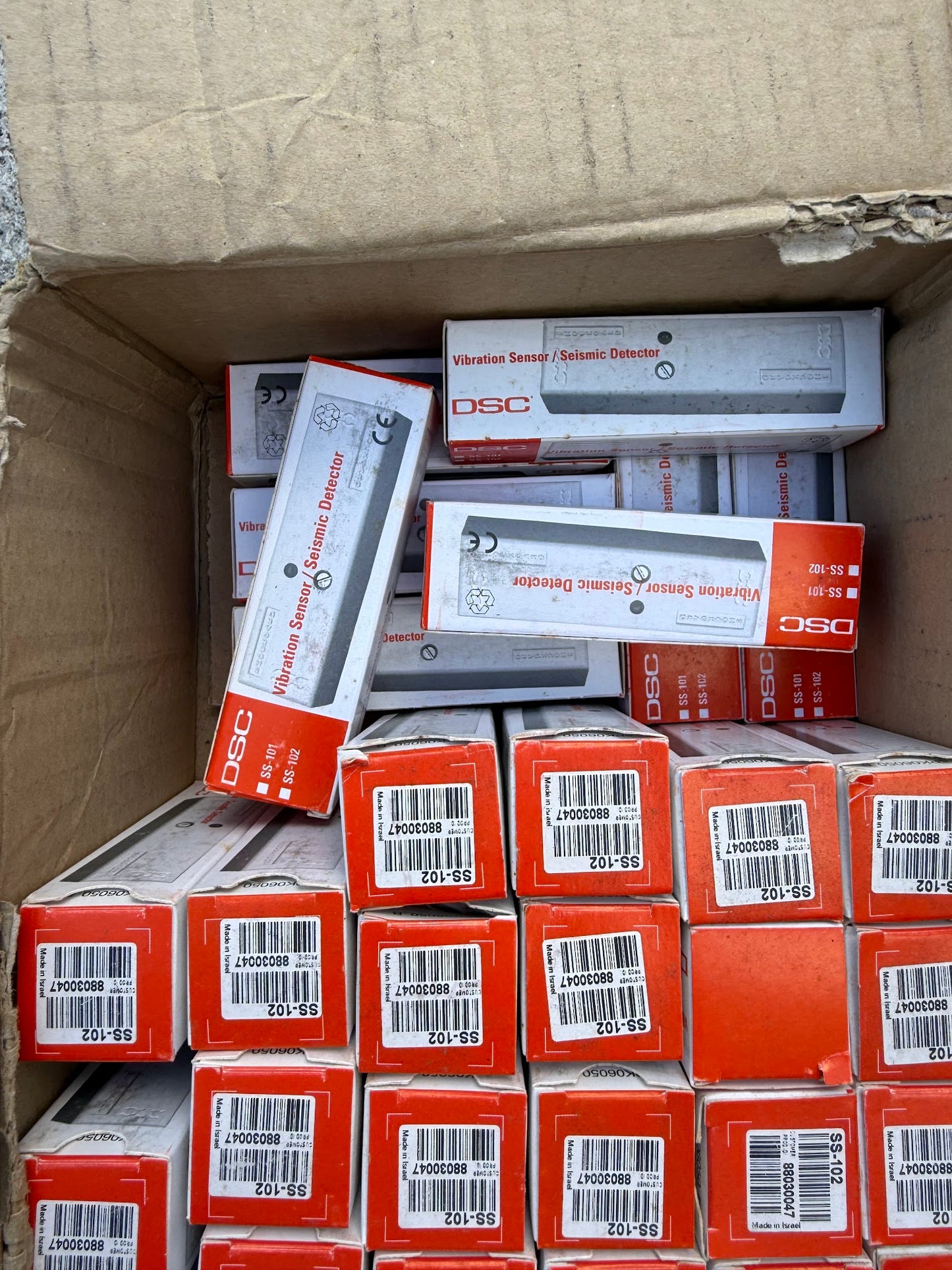 2 Boxes of DSC Vibration Sensors/Seismic Detectors
