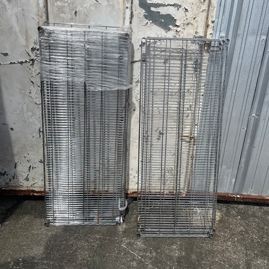 2 Chrome Wire Shelving Units
