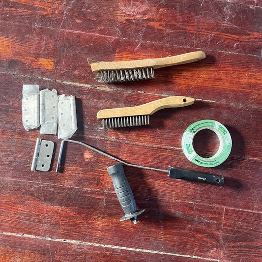 2 Metal Brushes + Hinges + Tape + Roller
