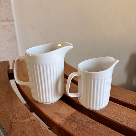2 Ribbed Pitchers