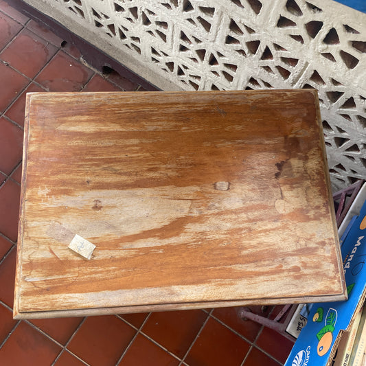 2 Wooden Table Top Withy Metal Base