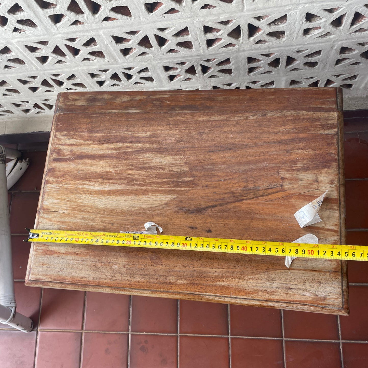 2 Wooden Table Top Withy Metal Base