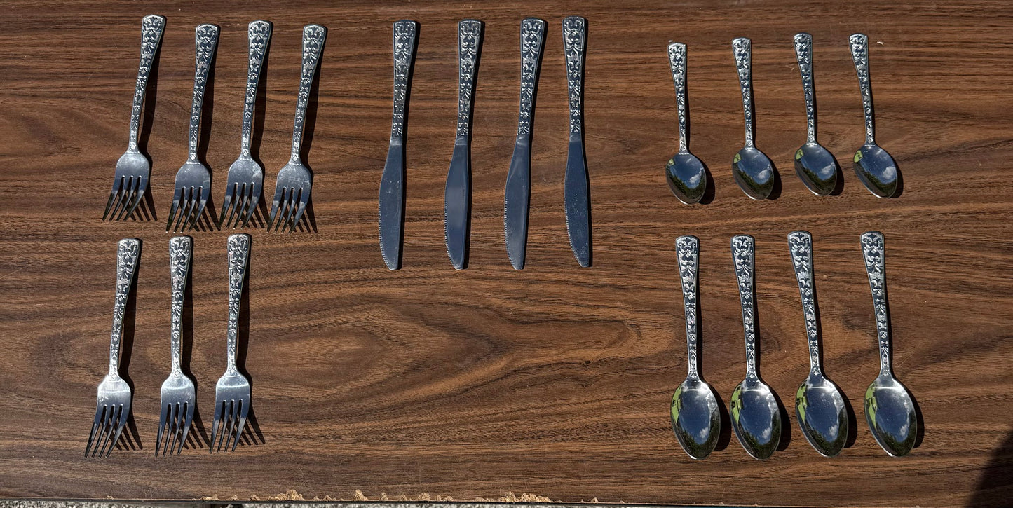 Anchor Ornate Silver Flatware Set