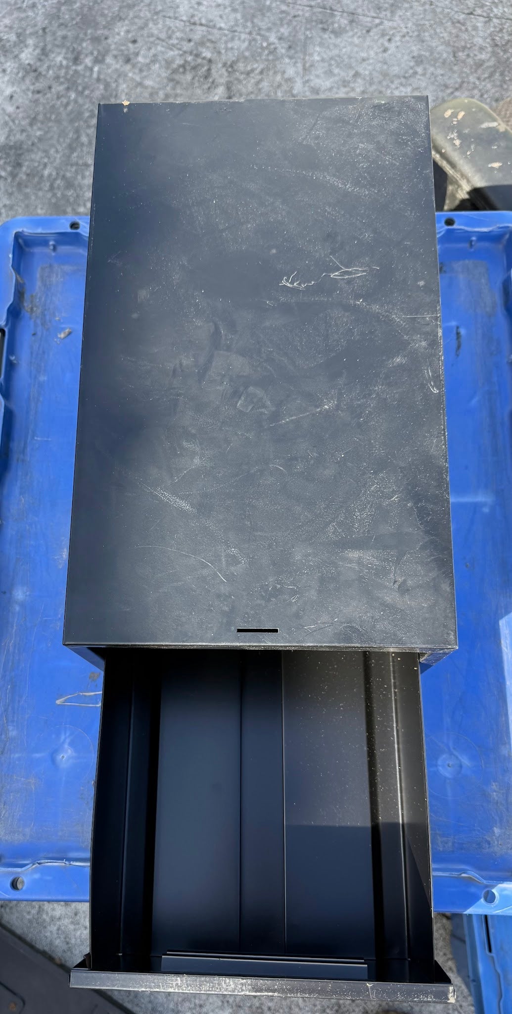 Black Metal Storage Drawer