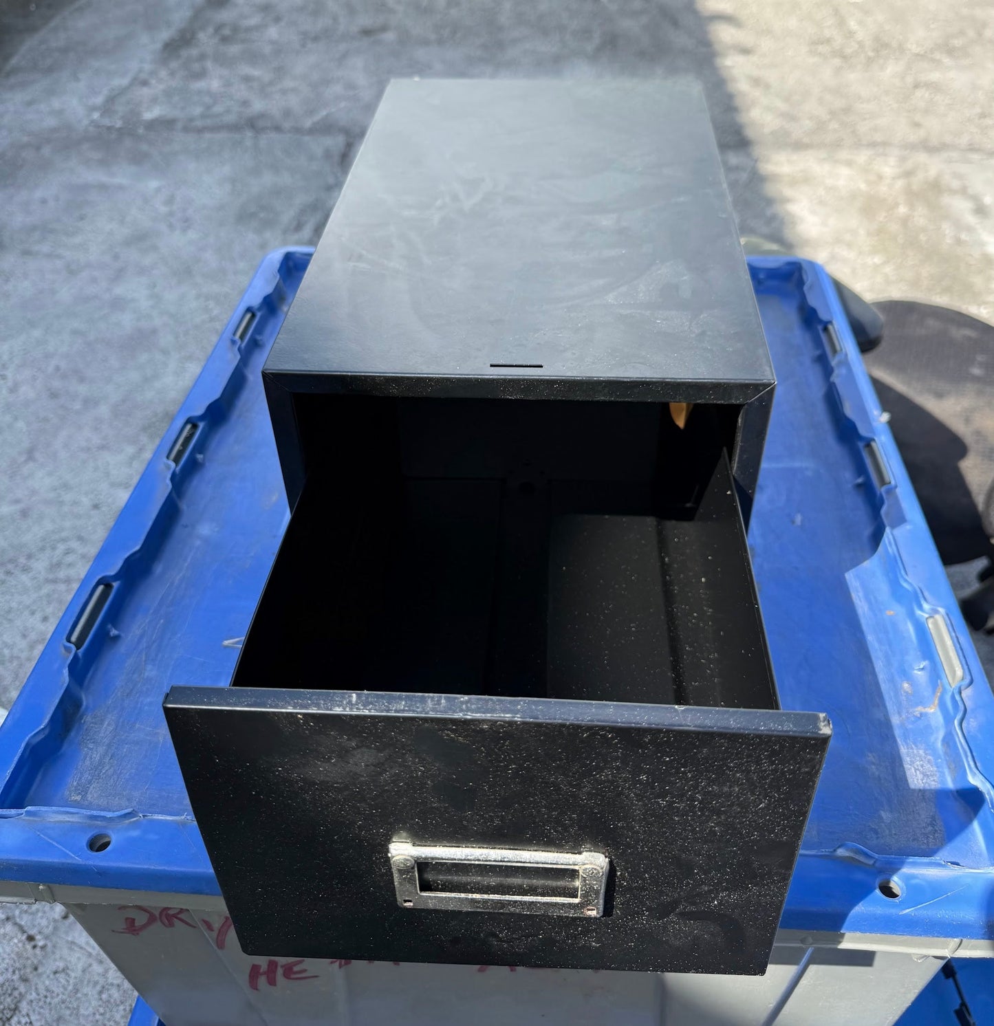 Black Metal Storage Drawer