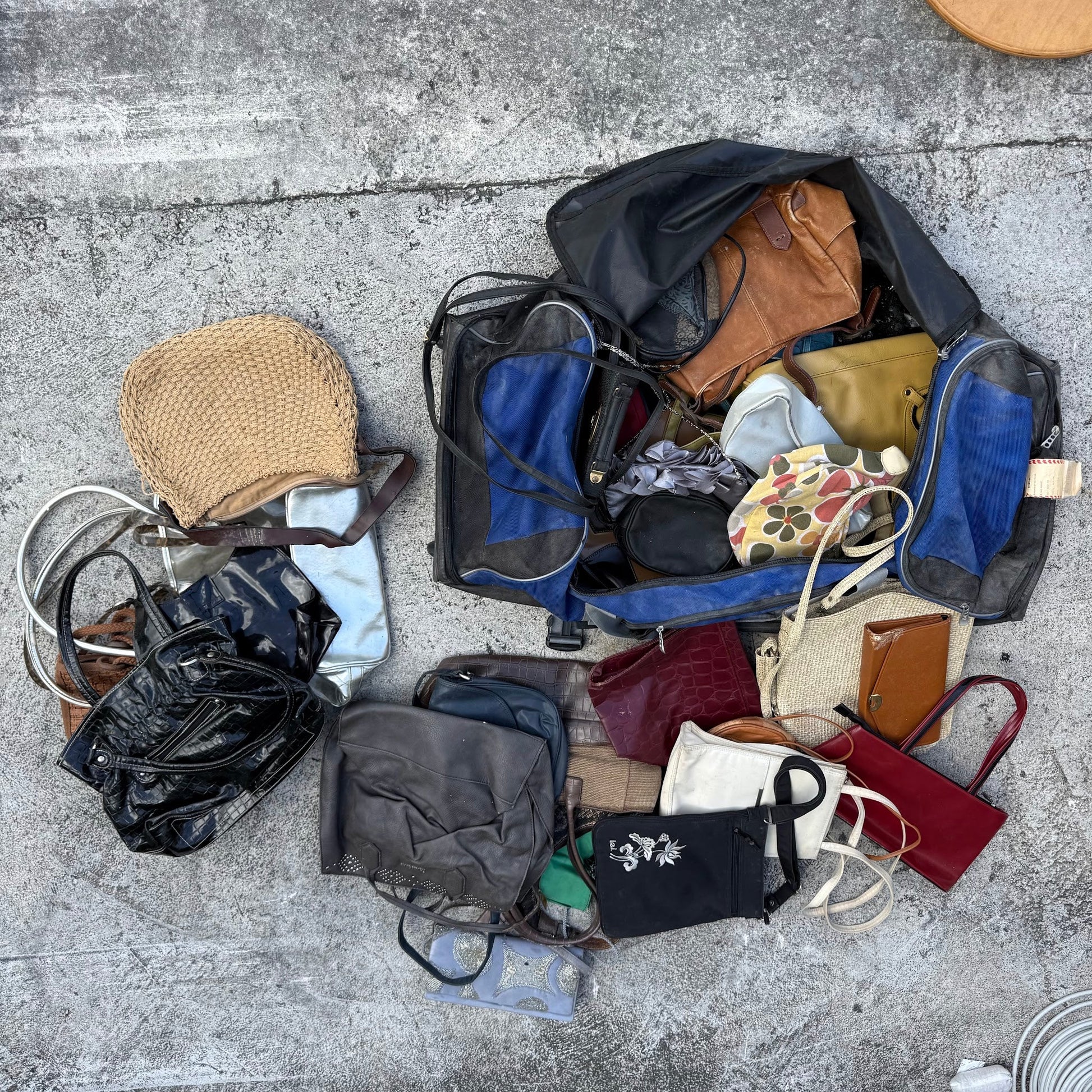 Duffel Bag + Assorted Handbags