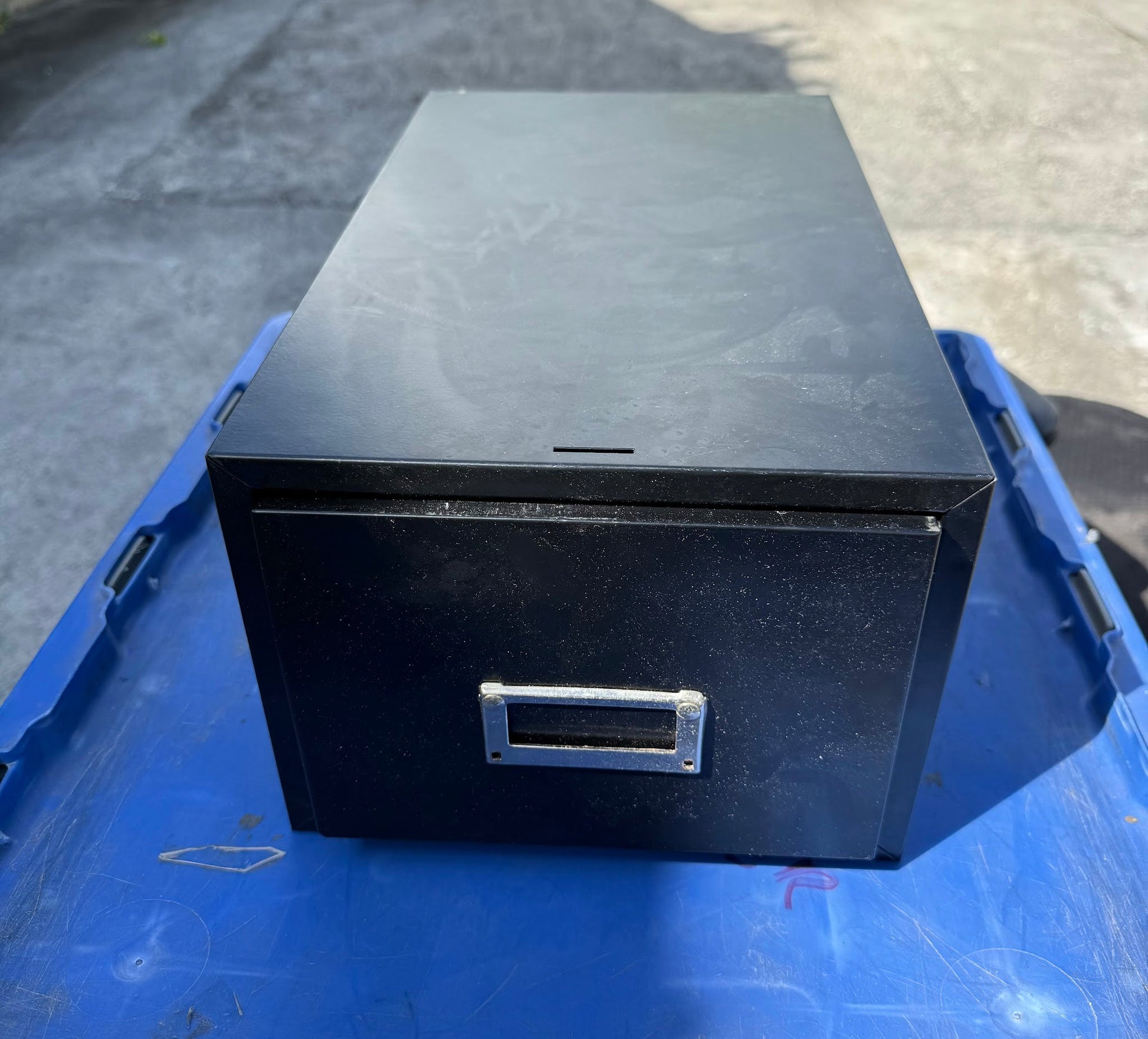 Black Metal Storage Drawer