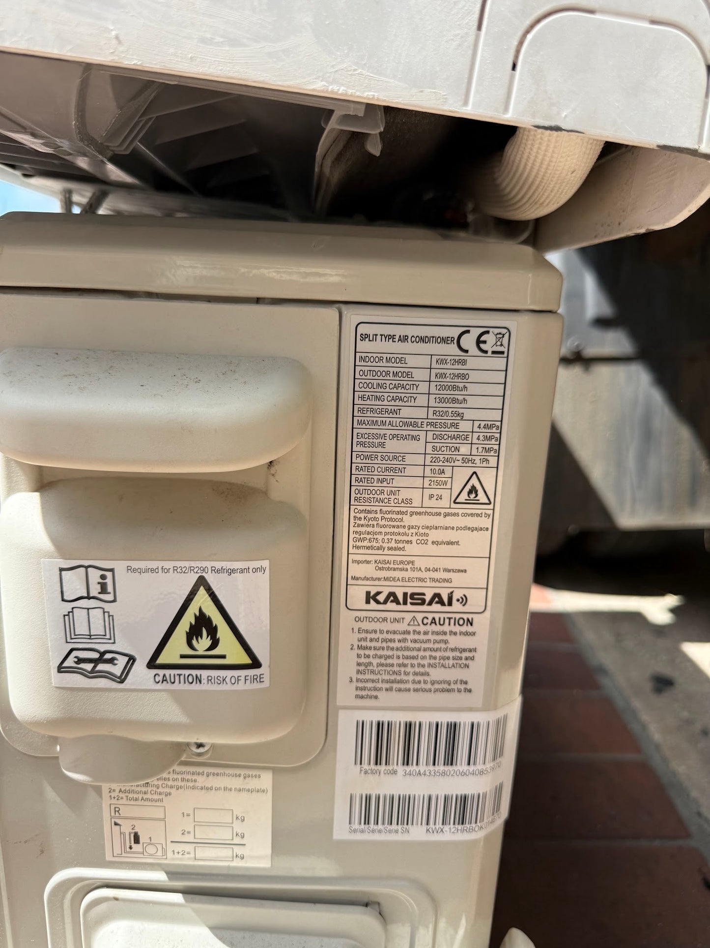 Kaisai 12,000 BTU Split Air Conditioning Unit