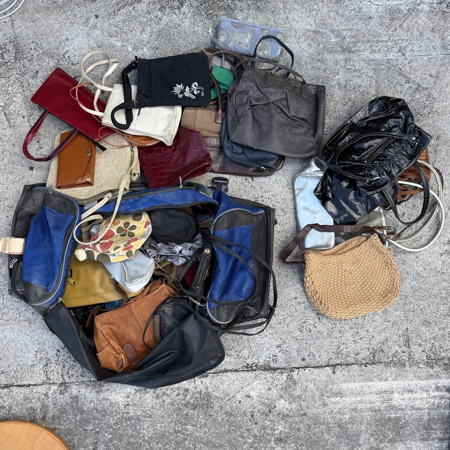 Duffel Bag + Assorted Handbags