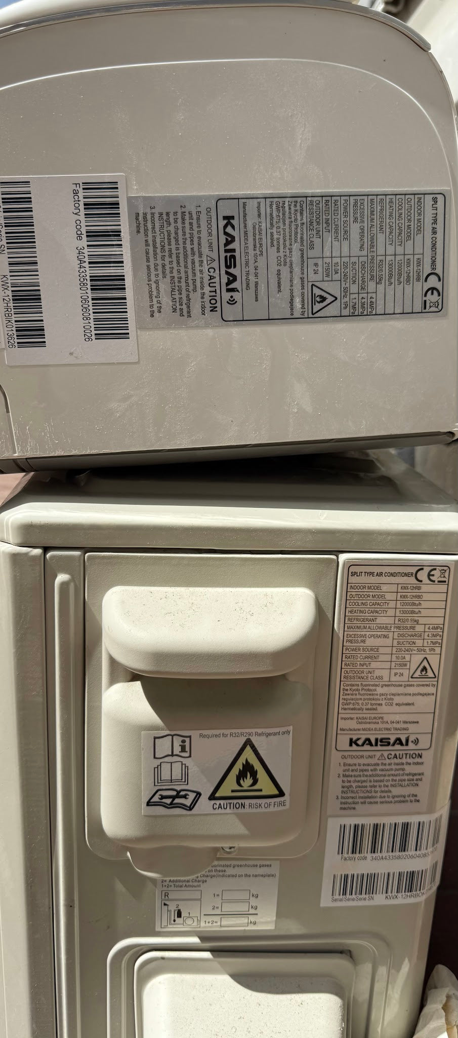 Kaisai 12,000 BTU Split Air Conditioning Unit
