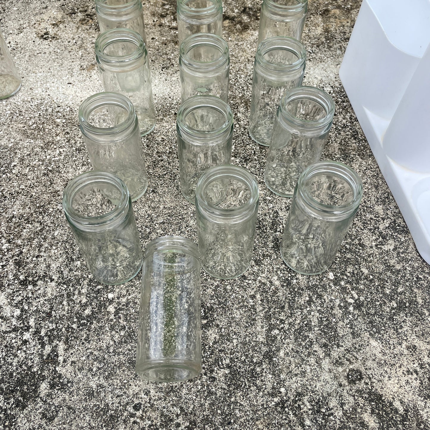 Assorted Clear Glass Jars