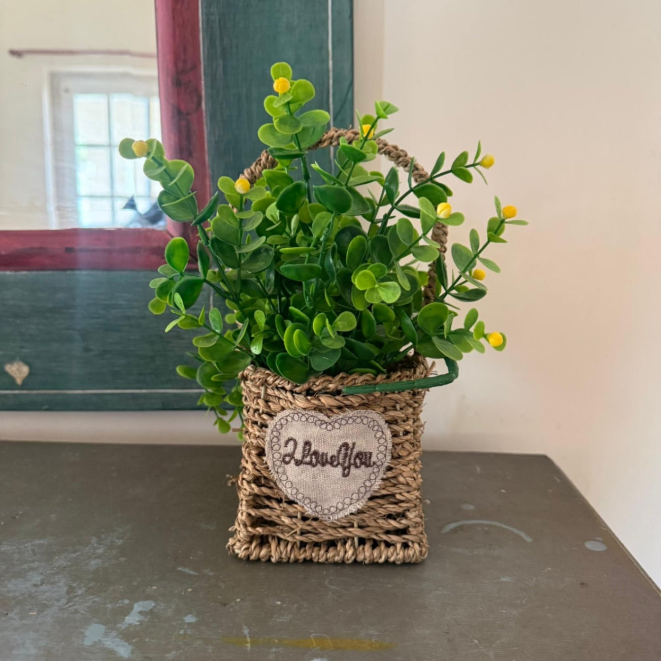 Decorative plant in Wicker Basket