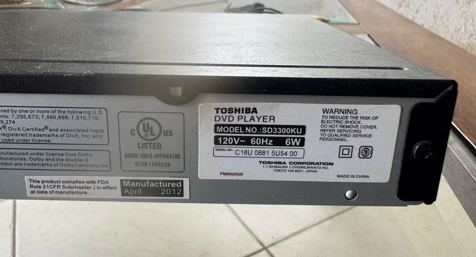 Toshiba DVD Player