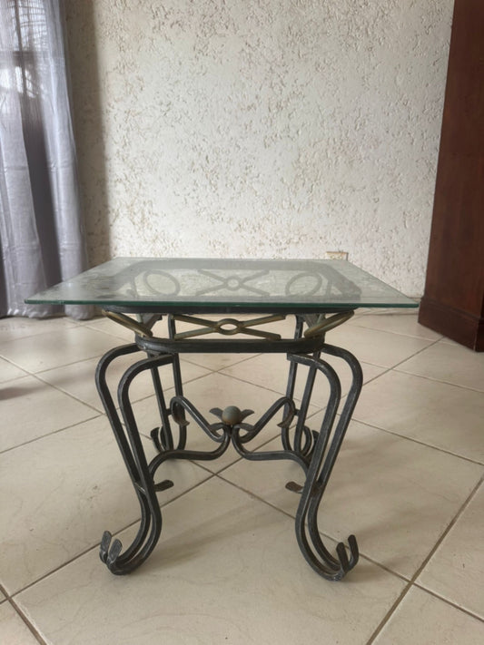 Glass Table Top On Metal Frame