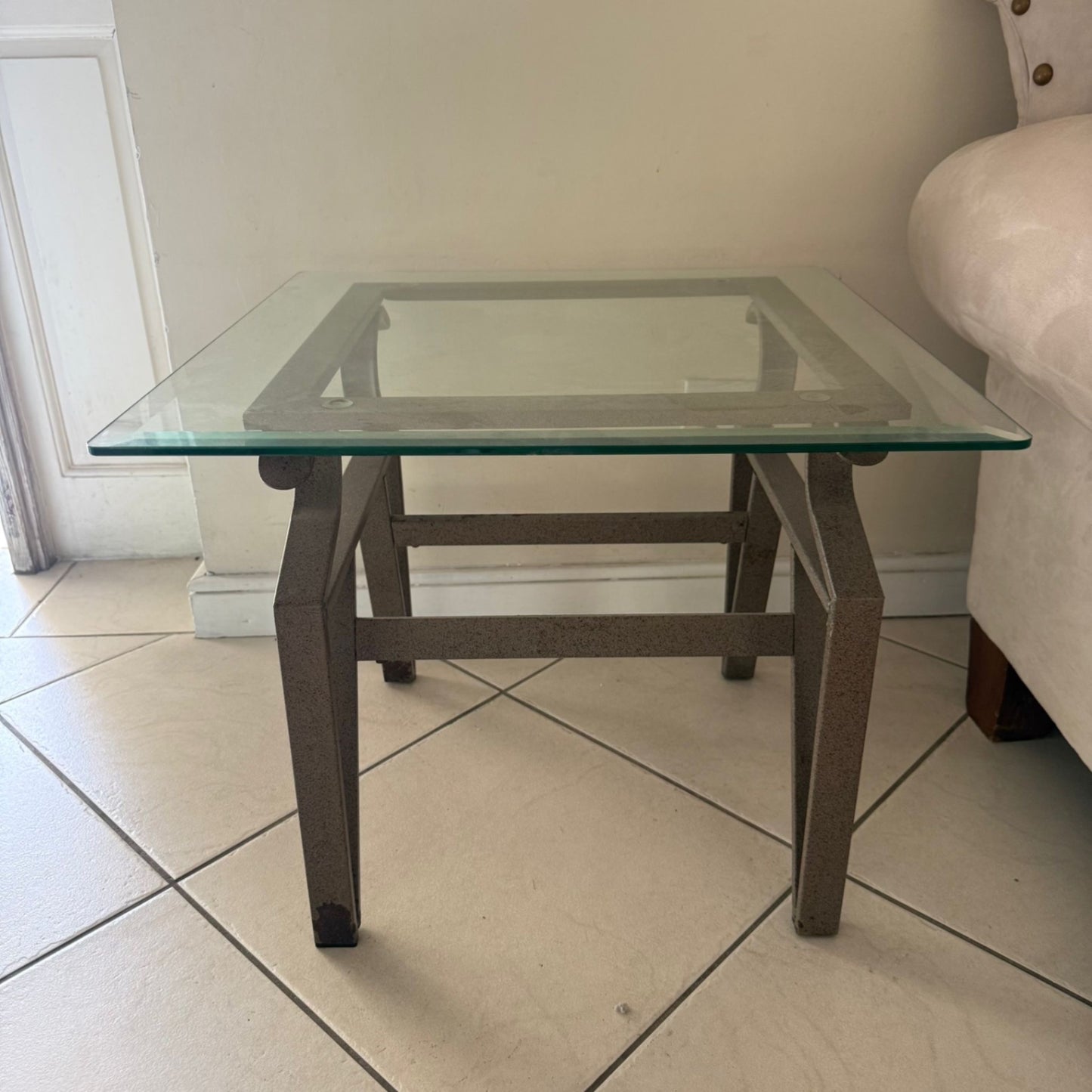 Square Glass Top Coffee Table