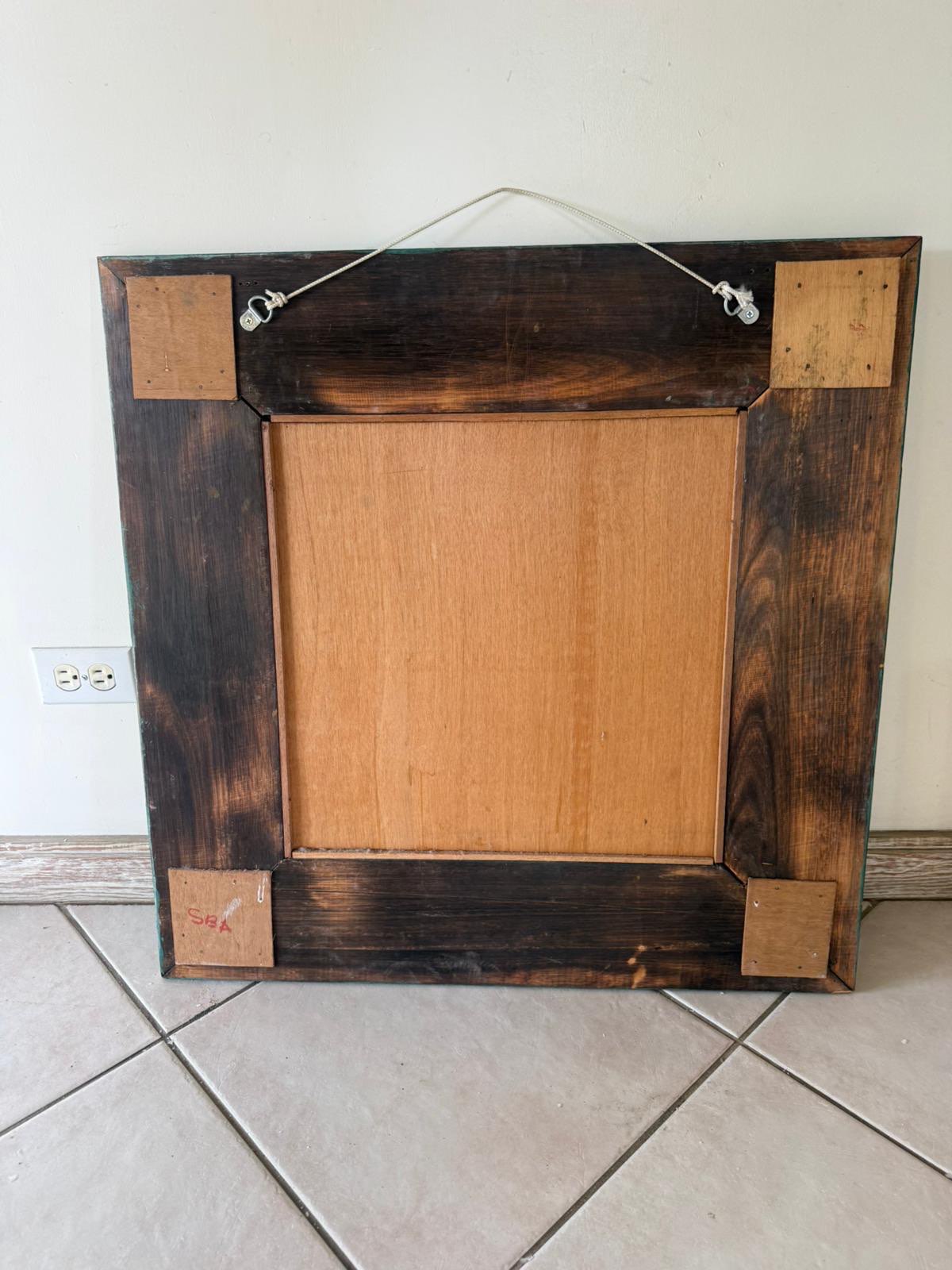Mirror In Multicolored Wooden Frame