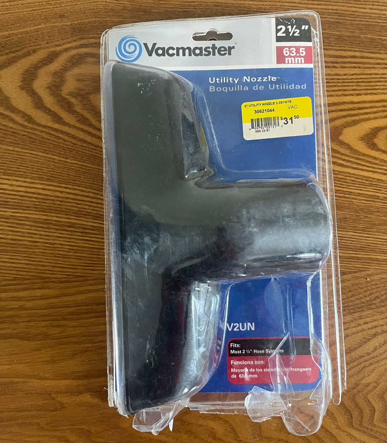 Pack of 2 Shop-Vac Extension Wands (2.5”) - 6.4 cm long + 2.5” Vacmaster Utility Nozzle- Model V2UN + 2 Shop-Vac Cloth Filter Bags -Model 90102/Model 90115 + Keystone Jack Gray