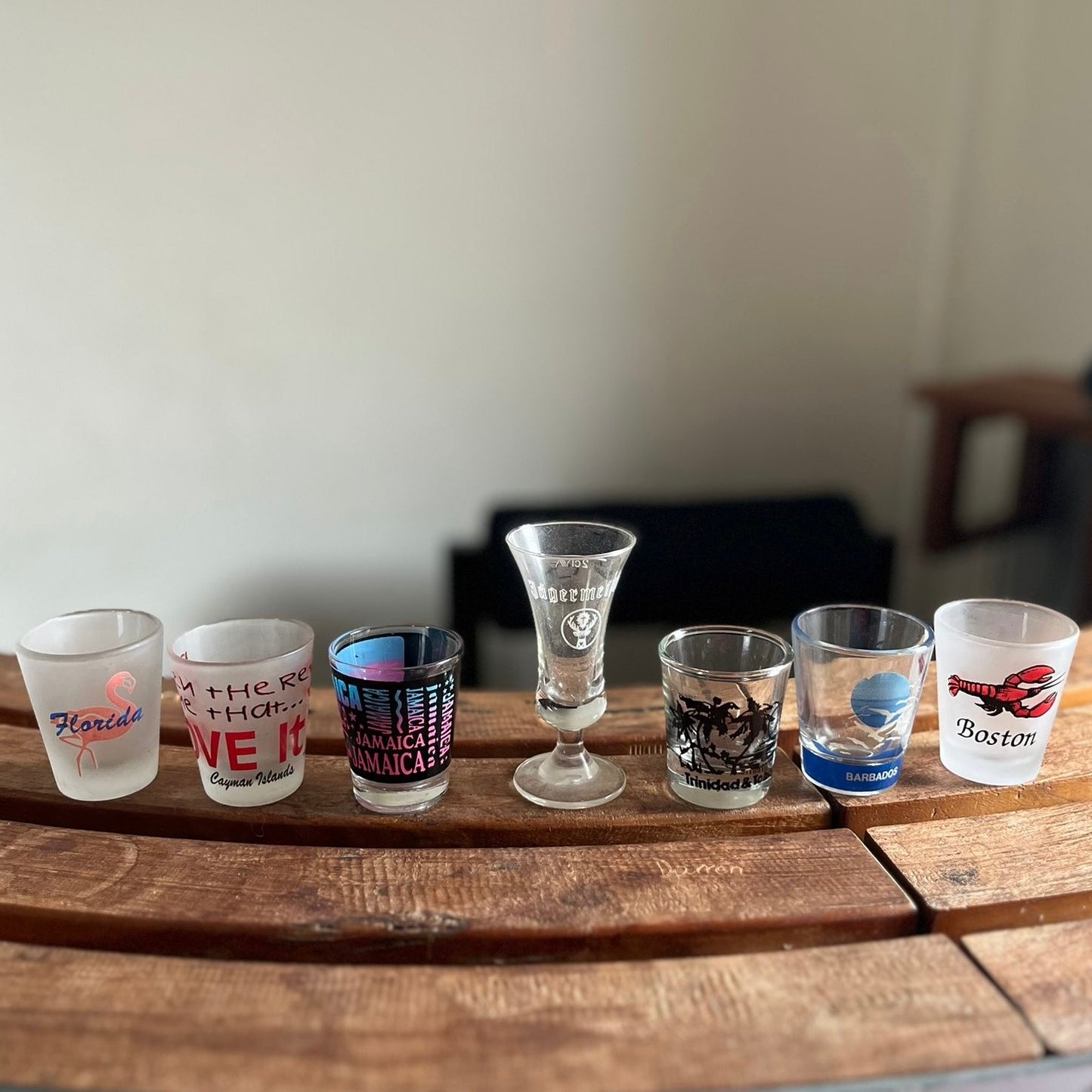 Collection of 32 Souvenir Shot Glasses