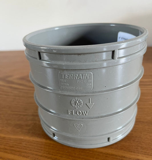 Terrain Plastic Pipe Fitting 110mm PVC-U (BSEN1329-1-2000) + 7 2” Carlon E943J PVC Terminal Adapter + 2" Carlon E940J PVC Coupling + Box of 1/2” Carlon PVC Socket Conduit Coupling