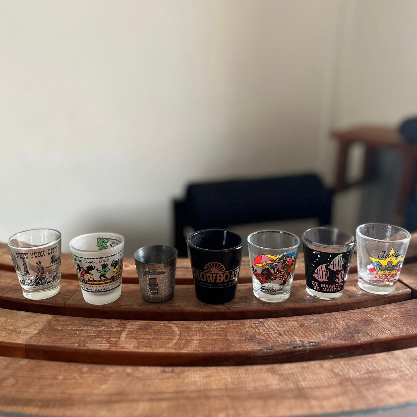 Collection of 32 Souvenir Shot Glasses