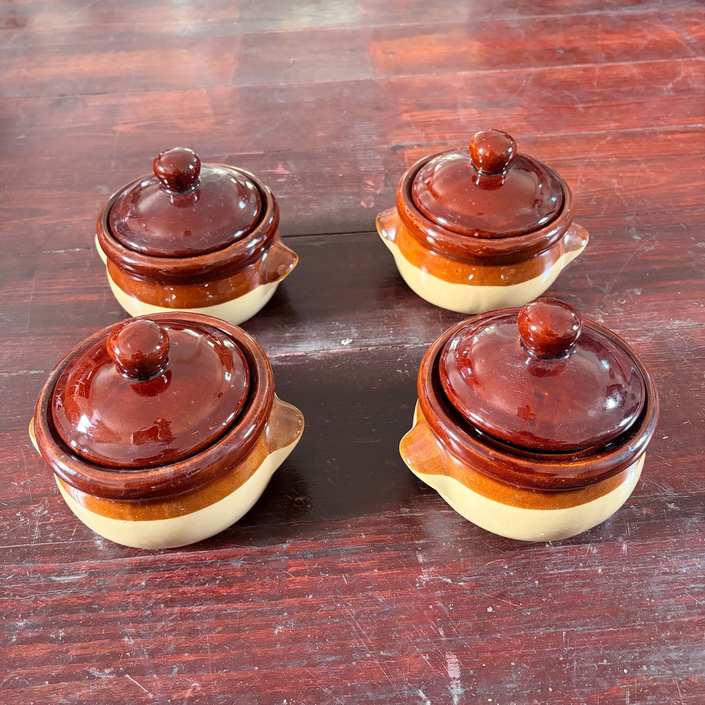 4 Ceramic Mini Casserole Dishes with Lids