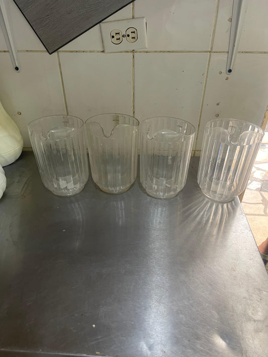 4 Clear Plastic Pitchers